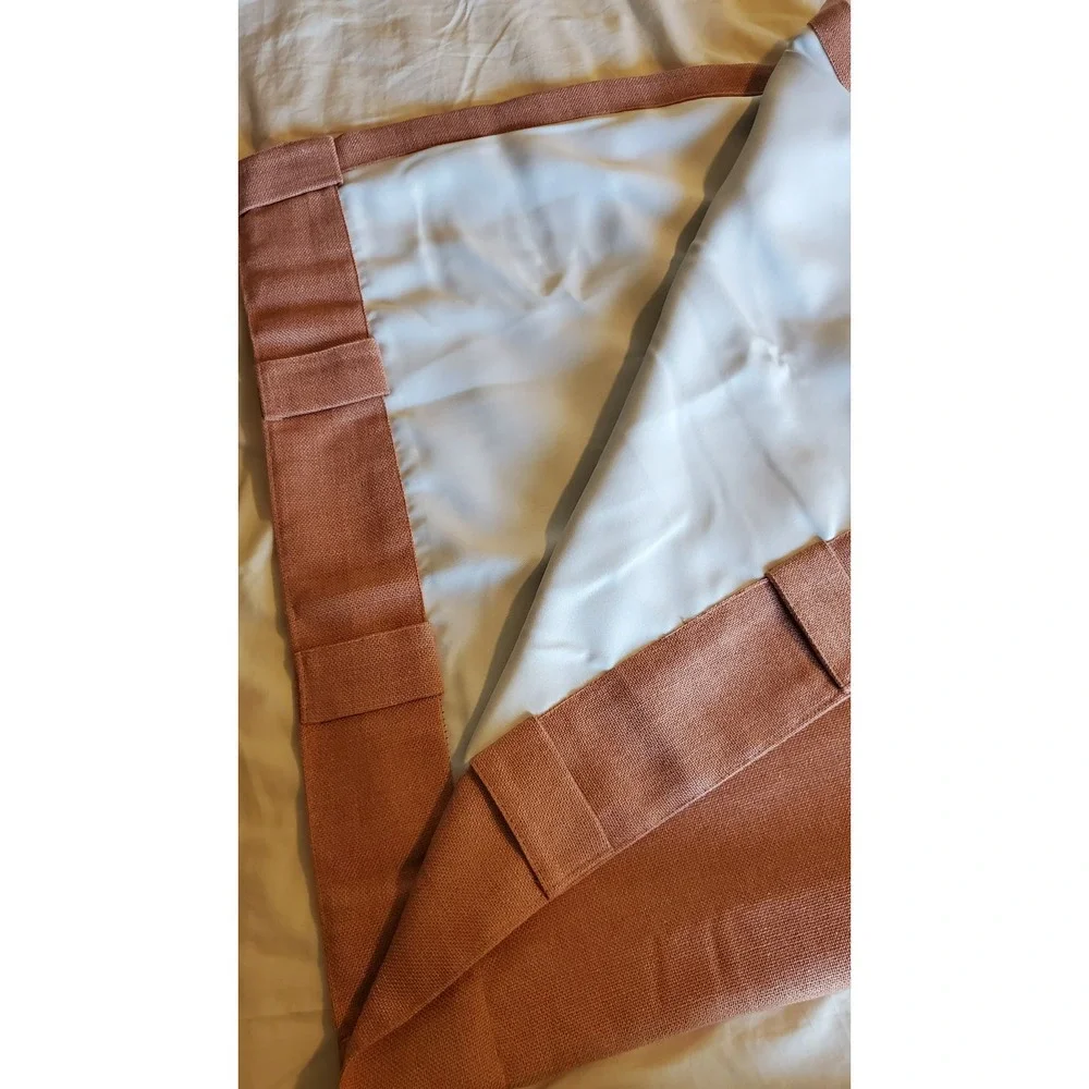 Threshold Aruba Blackout Curtain 1 Panel 84x50 Cosmic Rust Slub Weave NEW
